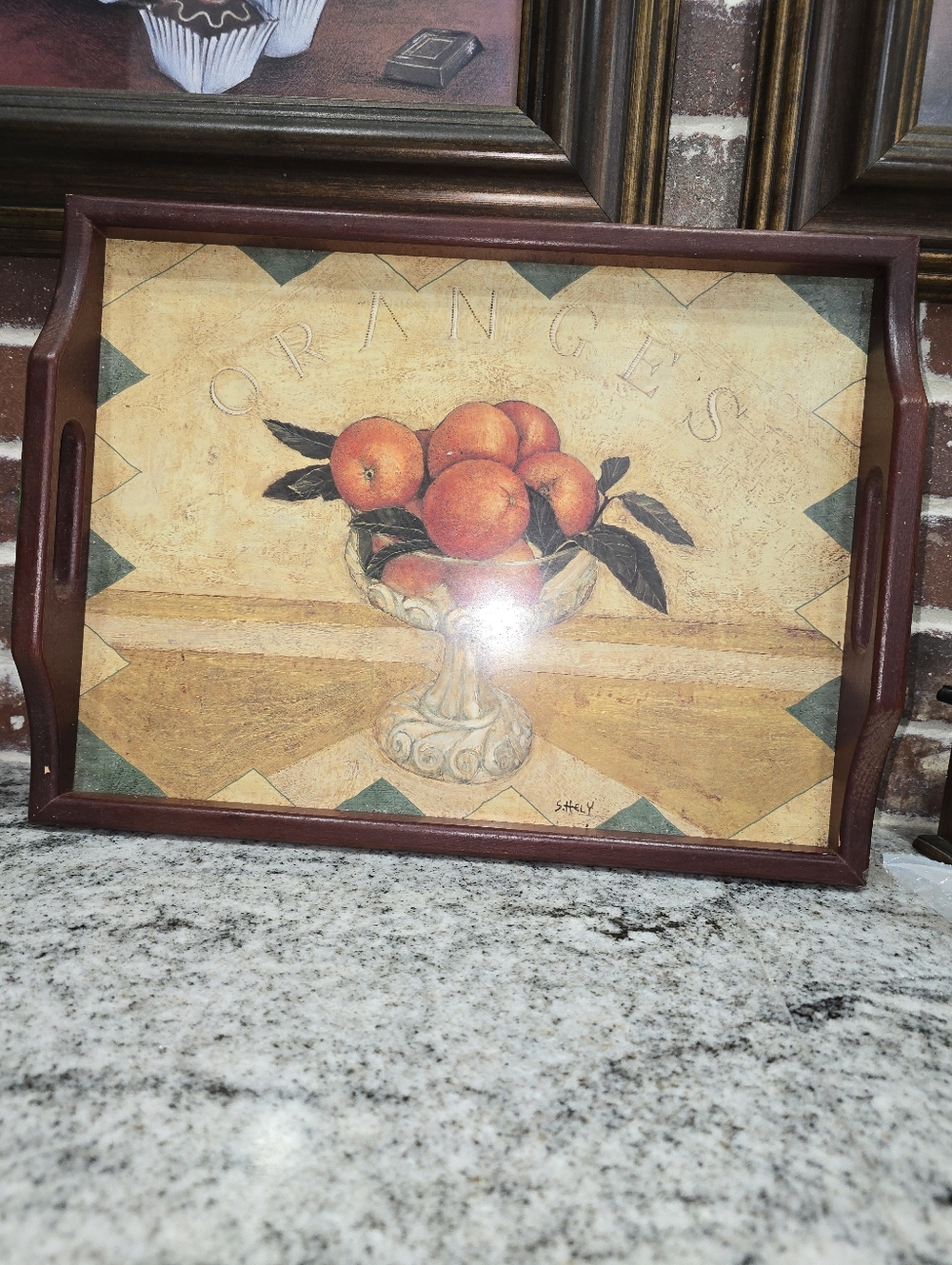 PIMPERNEL VINTAGE ORANGE TRAY